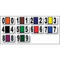Asp Color Coded Number Labels: Full Set Of Numbers Pk 306-01